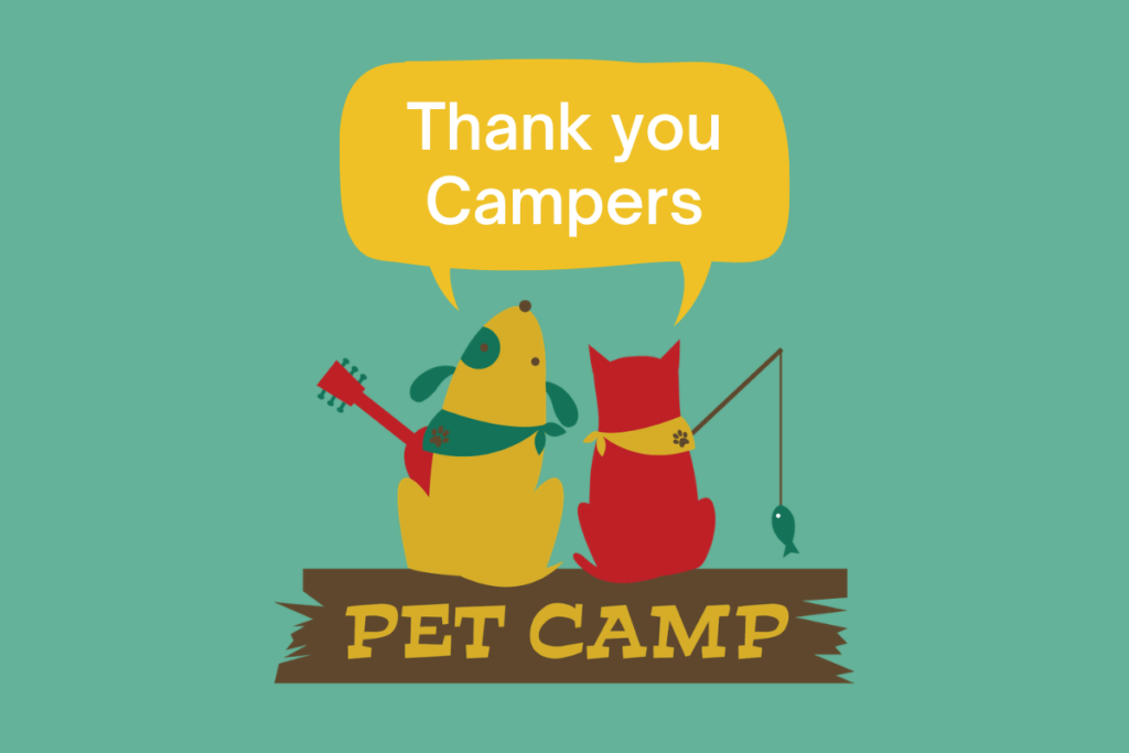 thank you campers pet camp logo